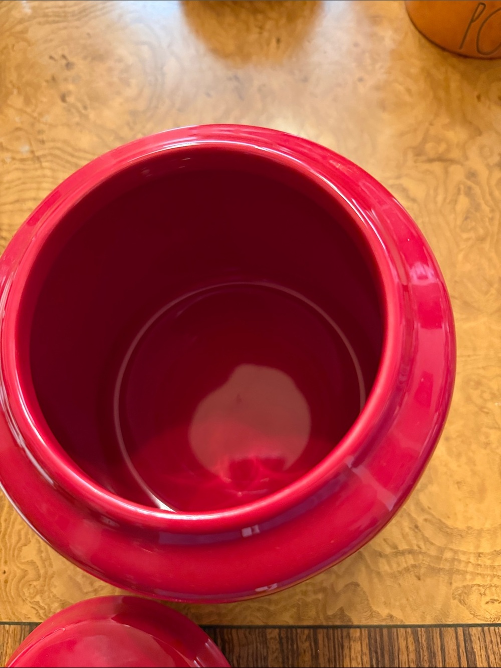 Rae Dunn Red 'SANTA BABY' Ceramic Canister - Picture 3 of 5
